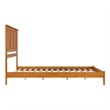 Madison Queen Solid Wood Low Profile Platform Bed in Light Toffee