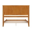 Madison Queen Solid Wood Low Profile Platform Bed in Light Toffee