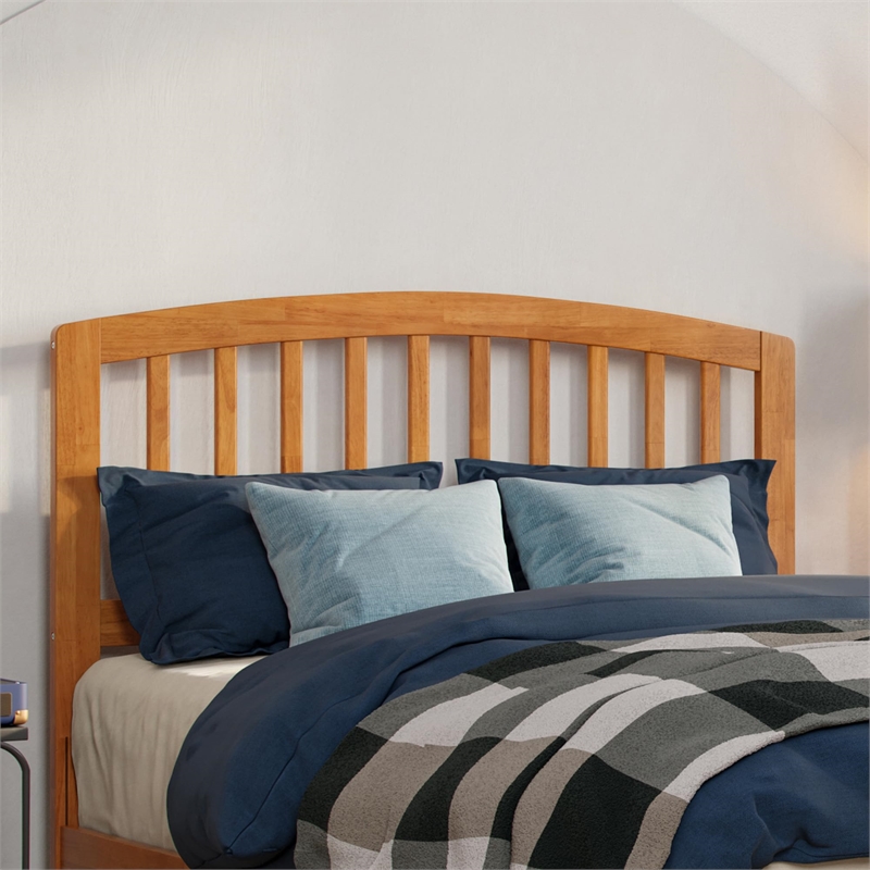 Richmond Full Solid Wood Low Profile Platform Bed in Light Toffee