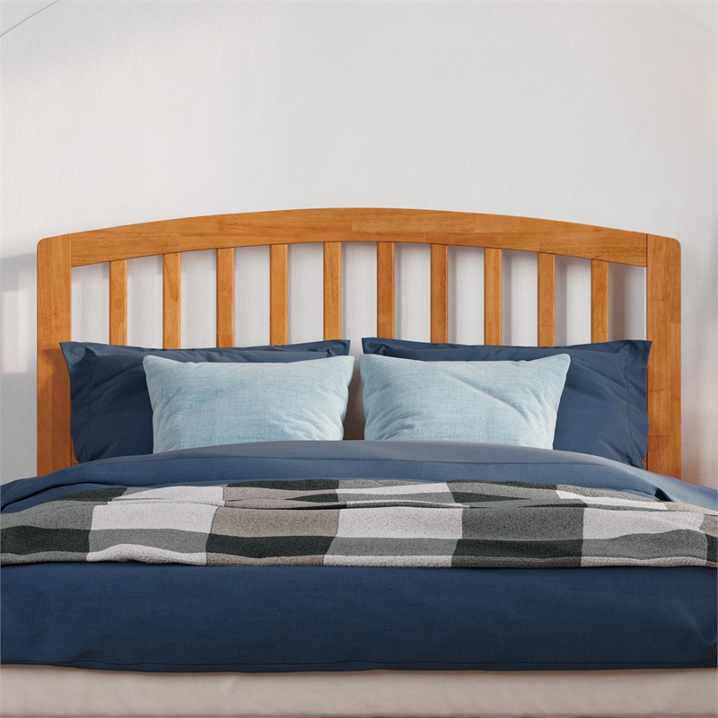 Richmond Full Solid Wood Low Profile Platform Bed in Light Toffee