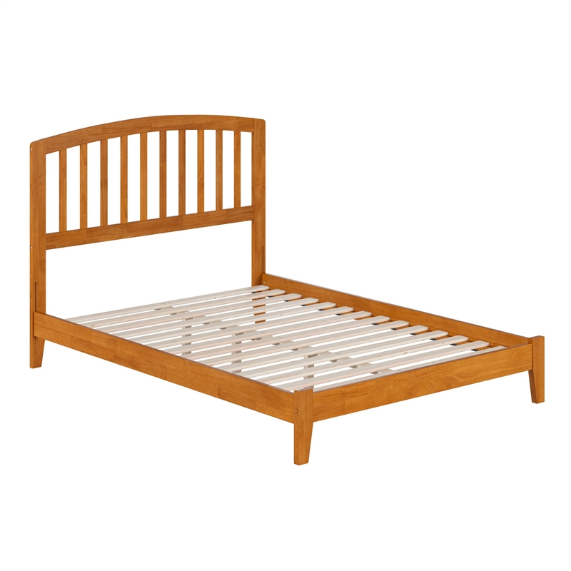 Richmond Full Solid Wood Low Profile Platform Bed in Light Toffee