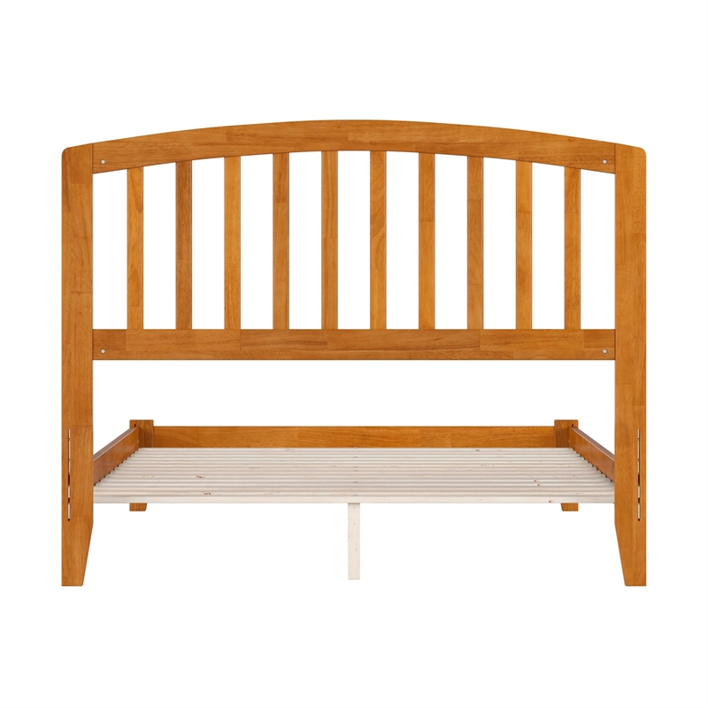 Richmond Full Solid Wood Low Profile Platform Bed in Light Toffee