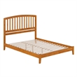 Richmond Queen Solid Wood Low Profile Platform Bed in Light Toffee