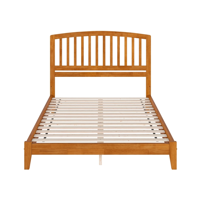 Richmond Queen Solid Wood Low Profile Platform Bed in Light Toffee