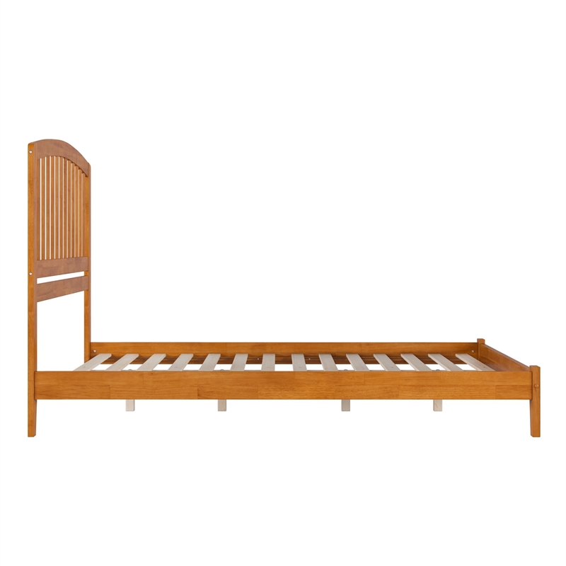Richmond Queen Solid Wood Low Profile Platform Bed in Light Toffee