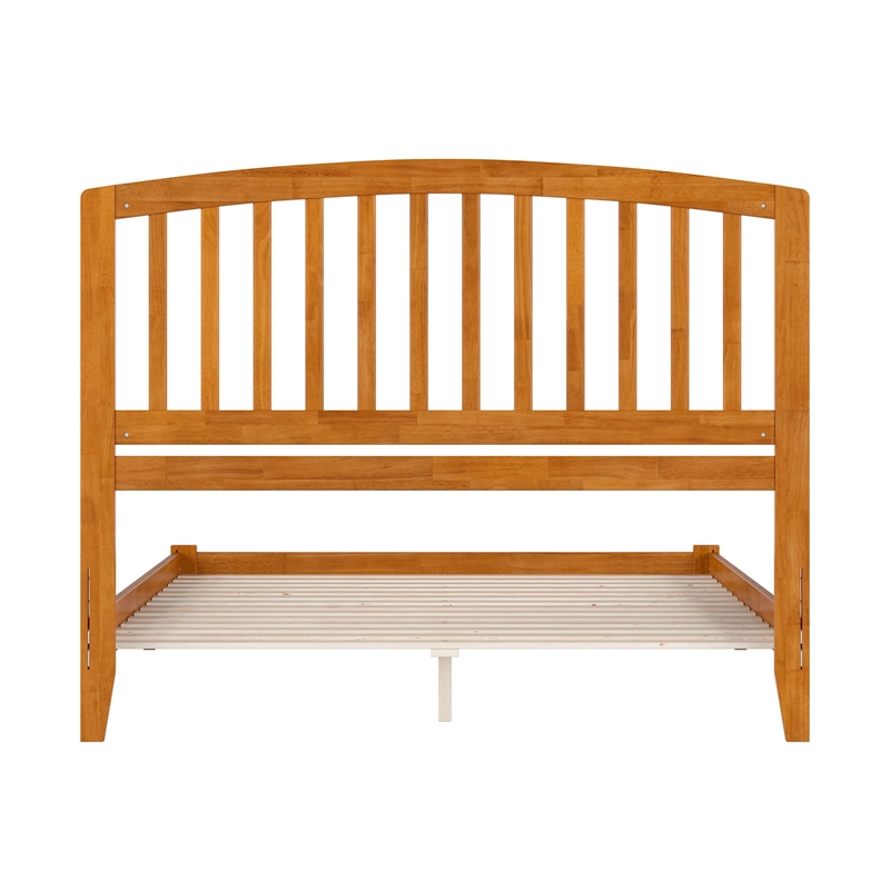 Richmond Queen Solid Wood Low Profile Platform Bed in Light Toffee