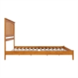 Mission King Solid Wood Low Profile Platform Bed in Light Toffee