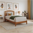 Richmond Twin Solid Wood Low Profile Platform Bed in Light Toffee