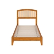 Richmond Twin Solid Wood Low Profile Platform Bed in Light Toffee