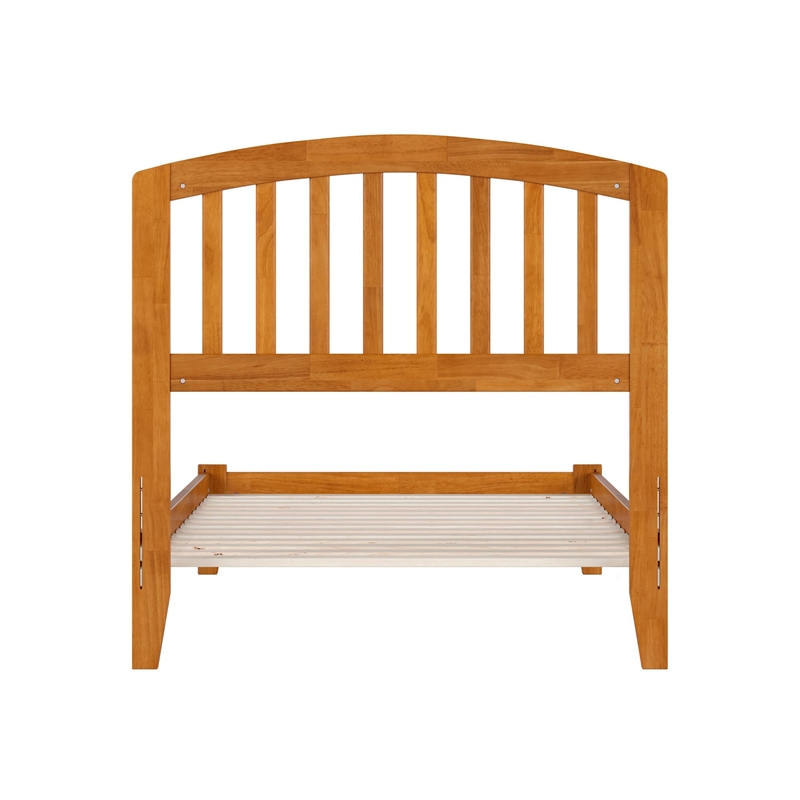 Richmond Twin Solid Wood Low Profile Platform Bed in Light Toffee