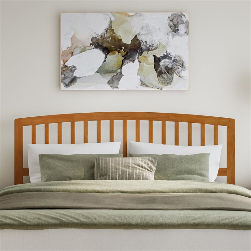 Richmond King Solid Wood Low Profile Platform Bed in Light Toffee