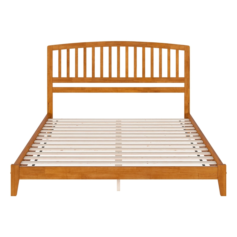 Richmond King Solid Wood Low Profile Platform Bed in Light Toffee