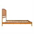 Richmond King Solid Wood Low Profile Platform Bed in Light Toffee