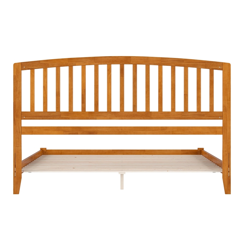 Richmond King Solid Wood Low Profile Platform Bed in Light Toffee