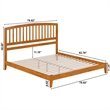 Richmond King Solid Wood Low Profile Platform Bed in Light Toffee