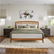 Richmond King Solid Wood Low Profile Platform Bed in Light Toffee