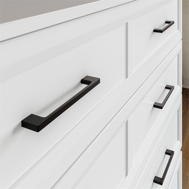 Tucson Full Wood Murphy Bed Chest with Mattress Drawer & Charger in White