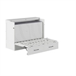 Tucson Full Wood Murphy Bed Chest with Mattress Drawer & Charger in White