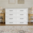 Tucson Full Wood Murphy Bed Chest with Mattress Drawer & Charger in White