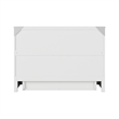 Tucson Full Wood Murphy Bed Chest with Mattress Drawer & Charger in White