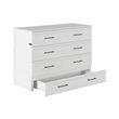 Tucson Full Wood Murphy Bed Chest with Mattress Drawer & Charger in White