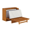 Tucson Full Wood Murphy Bed Chest with Mattress Drawer & Charger in Toffee