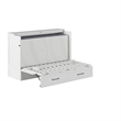 Tucson Queen Wood Murphy Bed Chest with Mattress Drawer & Charger in White