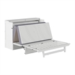 Tucson Queen Wood Murphy Bed Chest with Mattress Drawer & Charger in White