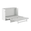Tucson Queen Wood Murphy Bed Chest with Mattress Drawer & Charger in White