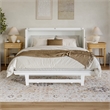 Tucson Queen Wood Murphy Bed Chest with Mattress Drawer & Charger in White