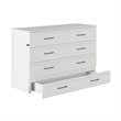 Tucson Queen Wood Murphy Bed Chest with Mattress Drawer & Charger in White