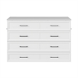 Tucson Queen Wood Murphy Bed Chest with Mattress Drawer & Charger in White
