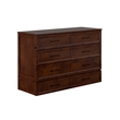 Tucson Queen Wood Murphy Bed Chest with Mattress Drawer & Charger in Walnut
