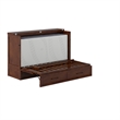 Tucson Queen Wood Murphy Bed Chest with Mattress Drawer & Charger in Walnut