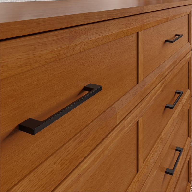 Tucson Queen Wood Murphy Bed Chest with Mattress Drawer & Charger in Toffee