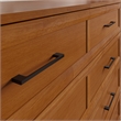 Tucson Queen Wood Murphy Bed Chest with Mattress Drawer & Charger in Toffee