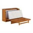 Tucson Queen Wood Murphy Bed Chest with Mattress Drawer & Charger in Toffee