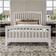 Brooklyn Queen Wood Foundation Bed with Matching Footboard in White