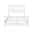 Brooklyn Queen Wood Foundation Bed with Matching Footboard in White