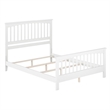 Brooklyn Queen Wood Foundation Bed with Matching Footboard in White
