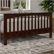 Brooklyn Queen Wood Foundation Bed with Matching Footboard in Walnut