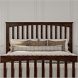 Brooklyn Queen Wood Foundation Bed with Matching Footboard in Walnut