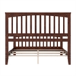 Brooklyn Queen Wood Foundation Bed with Matching Footboard in Walnut