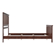 Brooklyn Queen Wood Foundation Bed with Matching Footboard in Walnut