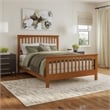 Brooklyn Queen Wood Foundation Bed with Matching Footboard in Light Toffee