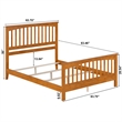 Brooklyn Queen Wood Foundation Bed with Matching Footboard in Light Toffee