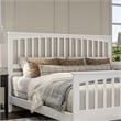 Brooklyn King Wood Foundation Bed with Matching Footboard in White