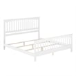 Brooklyn King Wood Foundation Bed with Matching Footboard in White