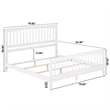 Brooklyn King Wood Foundation Bed with Matching Footboard in White