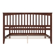 Brooklyn King Wood Foundation Bed with Matching Footboard in Walnut
